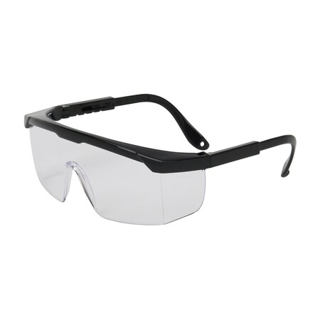 Pip Semi-Rimless Safety Glasses with Black Frame, Clear Lens and Anti-Scratch Coating 250-24-0000